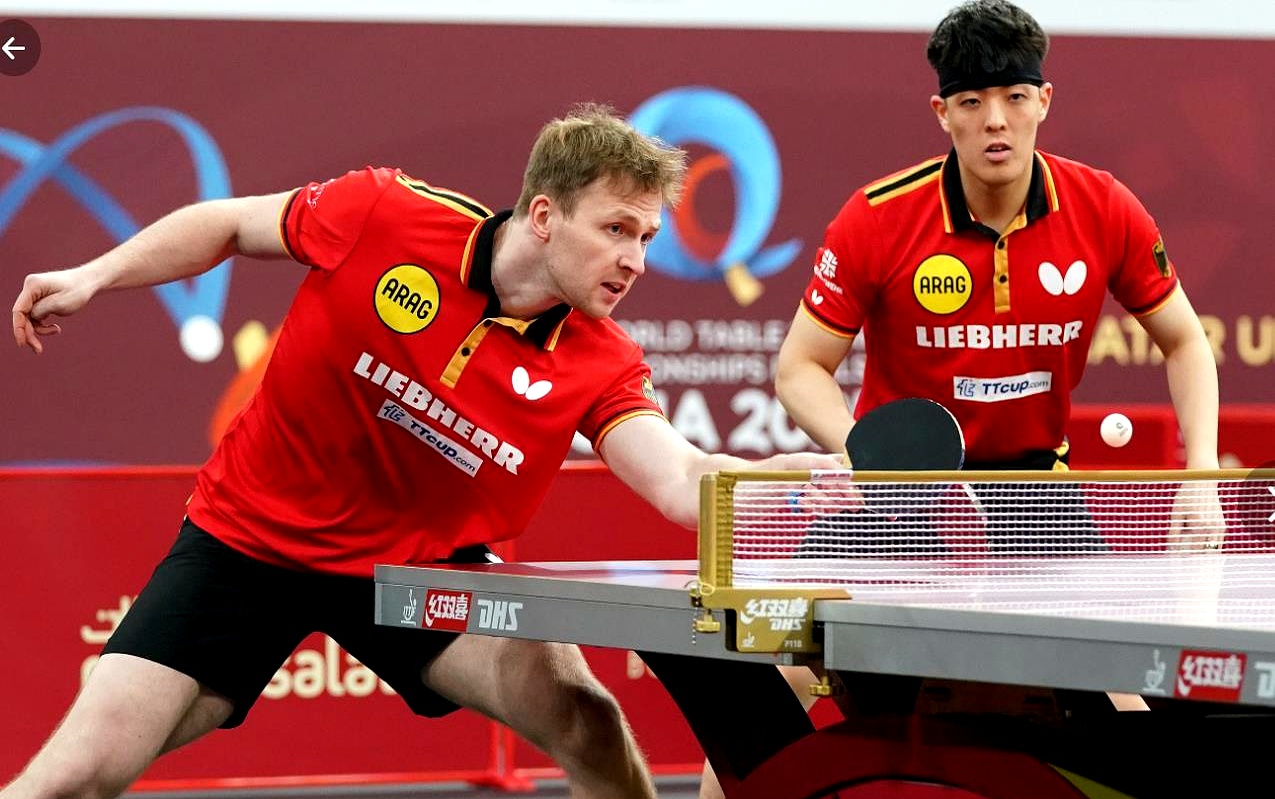 比利时乒乓球队鏖战奥地利乒乓球队，奥恰洛夫绝境逆转